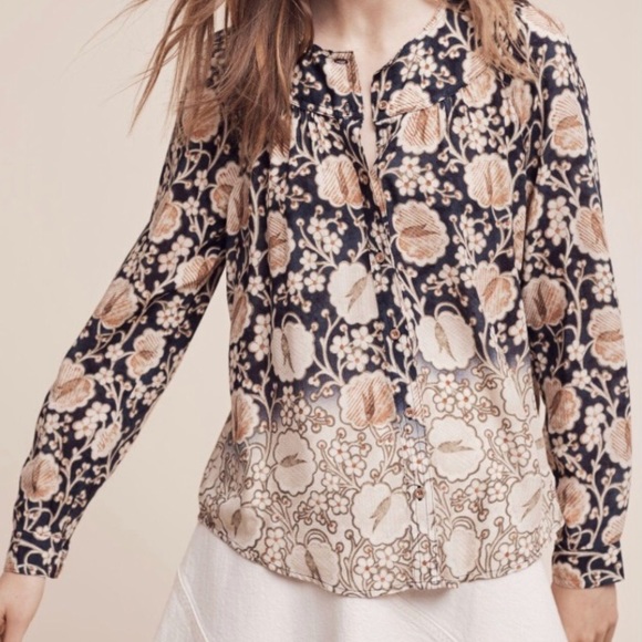Anthropologie Tops - {Maeve} sz XS Orli bibbed button down